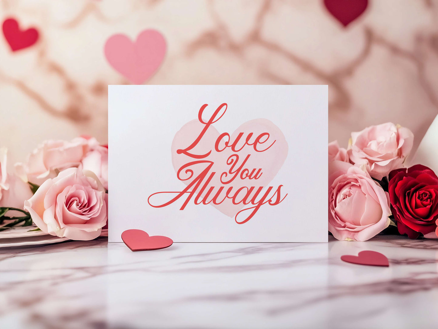 Love You Always - Romantic Sign: Embrace the spirit of Valentine's with this themed custom pine plaque. Crafted with care, it features unique license plate letters that add a charming touch to any space.