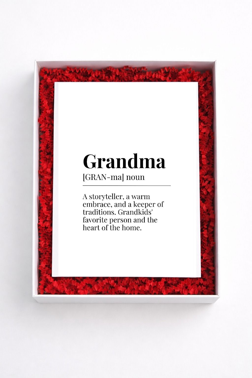 Grandma definition sign gift box