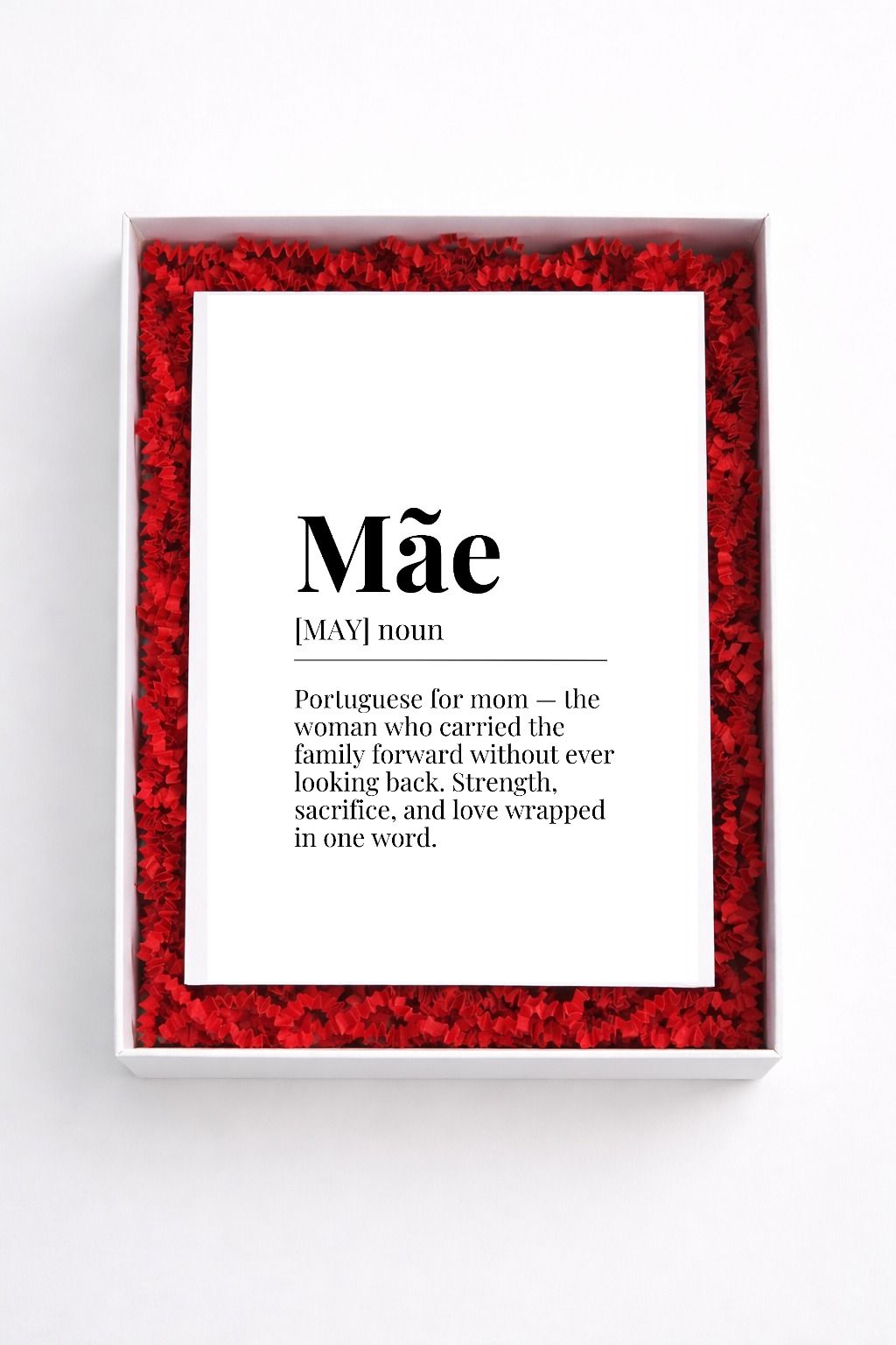 Mae definition sign gift box