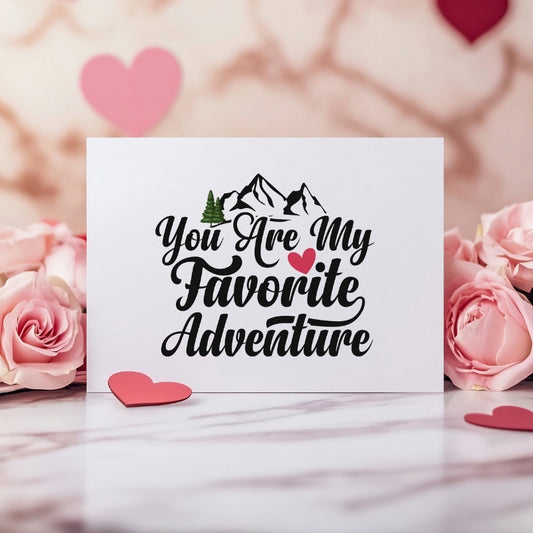 Romantic Valentine’s Day Gift: 4 Inch by 6 Inch 'You Are My Favorite Adventure' Photo Frame Sign