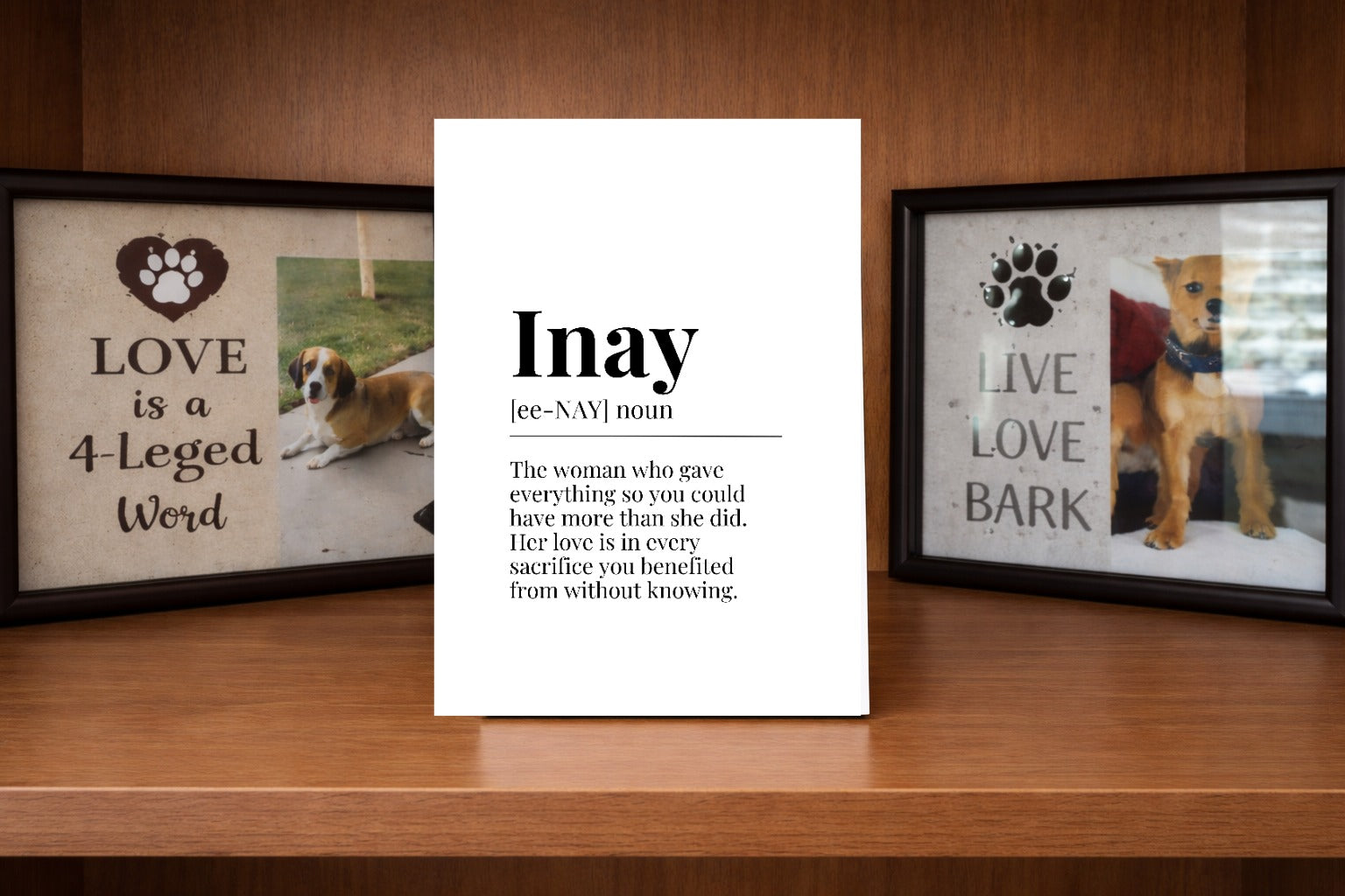 Inay Definition Sign | 5x7 Gift-Ready MDF Plaque | Pl8crafted